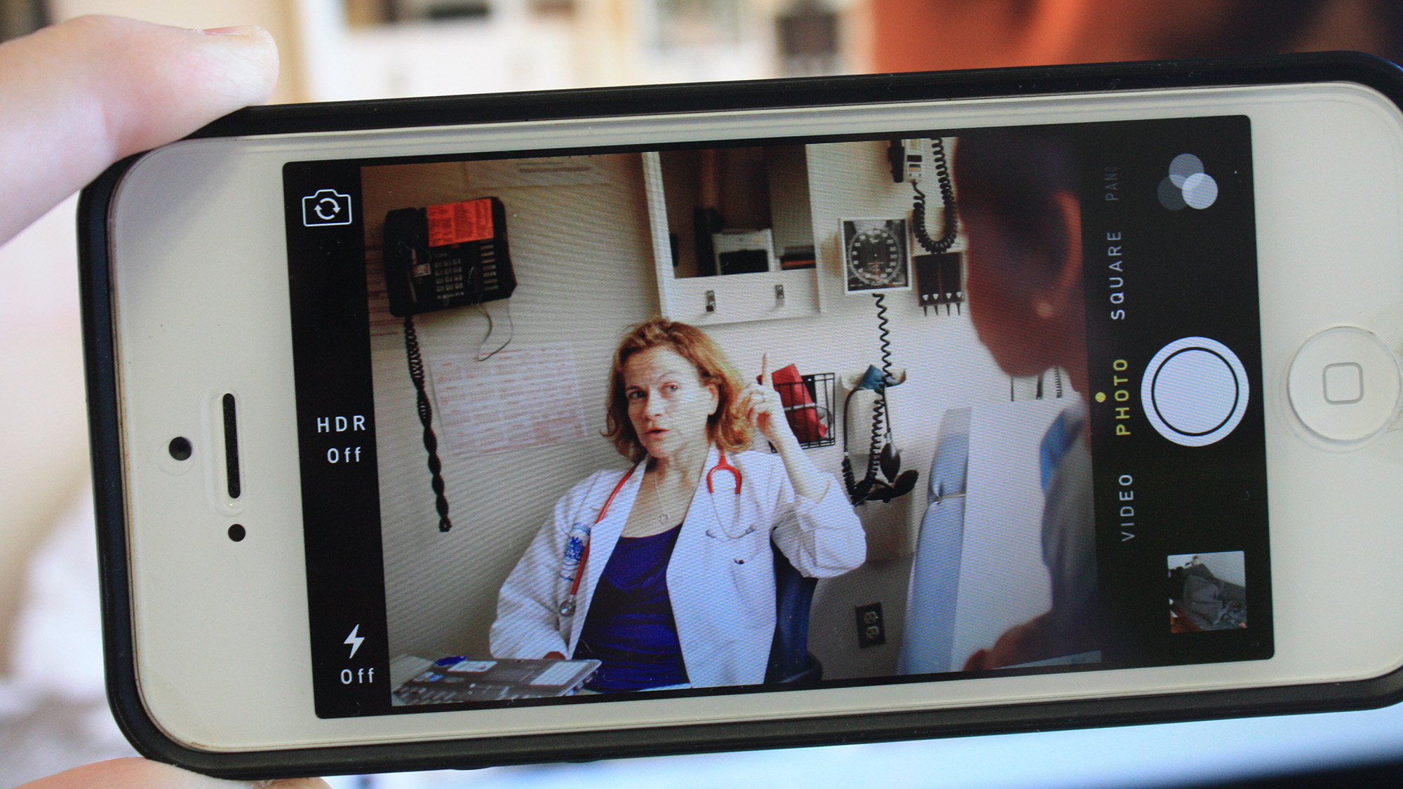 doctor shown on a phone