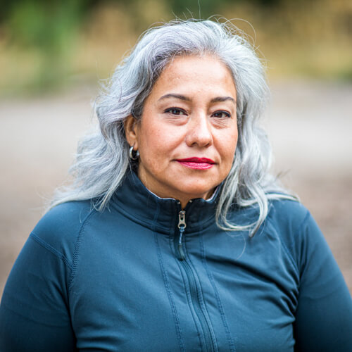 Older women smiling outside