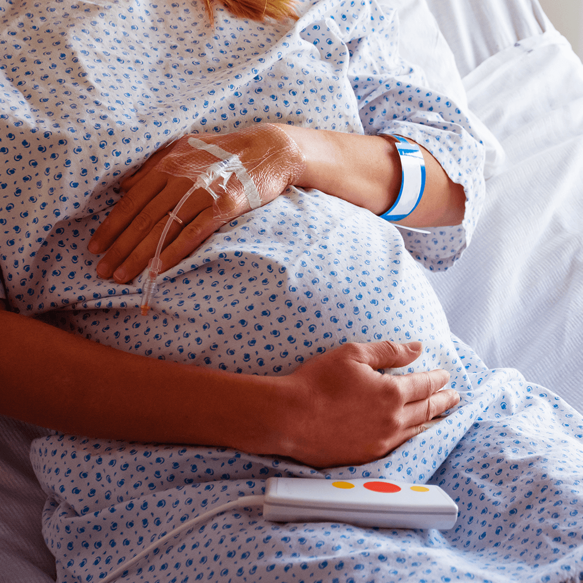 Very Pregnant Woman in Hospital