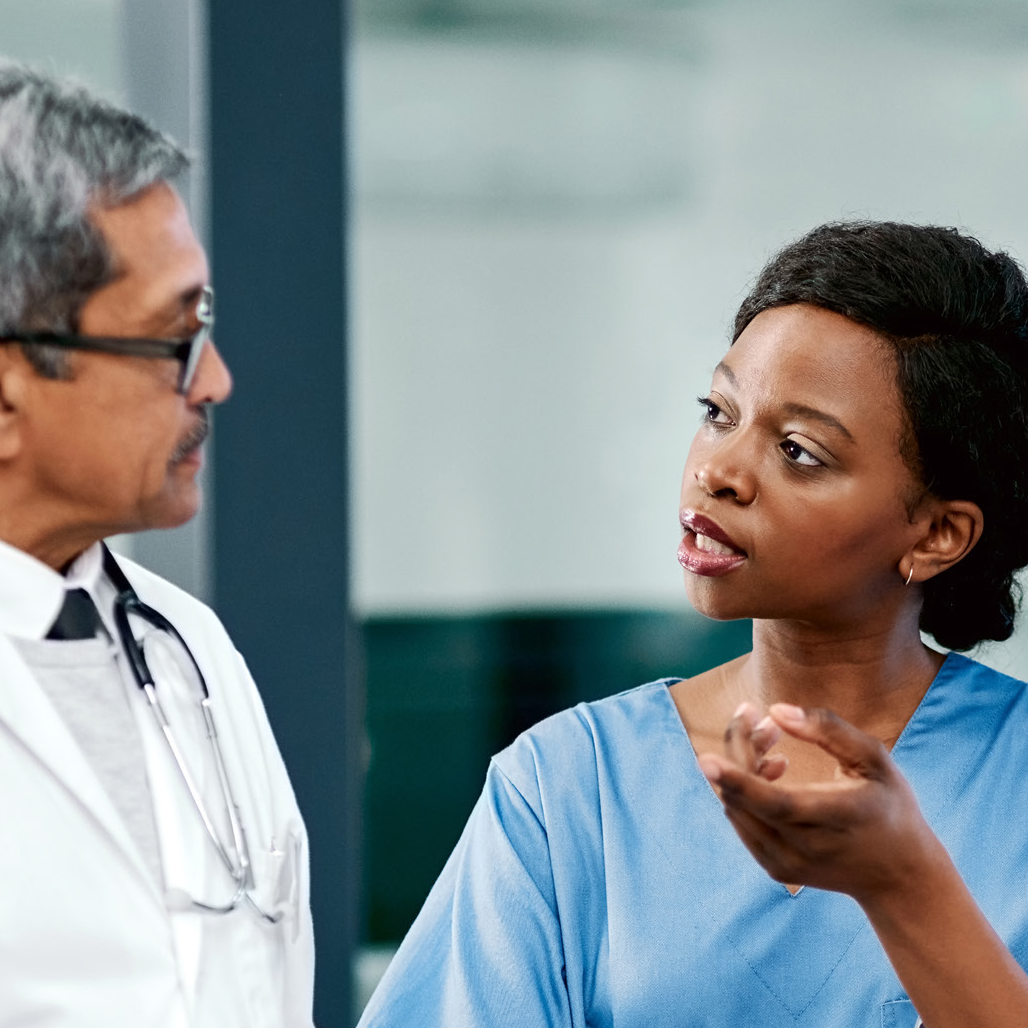 doctor and nurse converse